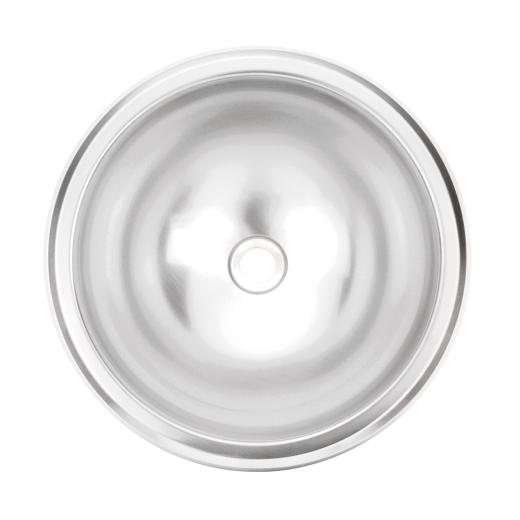 PILETA TRAMONTINA REDONDA d 30 cms. AC. INOX,A 30.4 PROF. 11.50 BRILLOSA