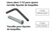 Llave alem 7-32 para ajuste tornillo fijación de boquillas