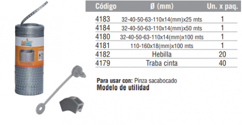 Cinta GrampaFlex PERFORADA